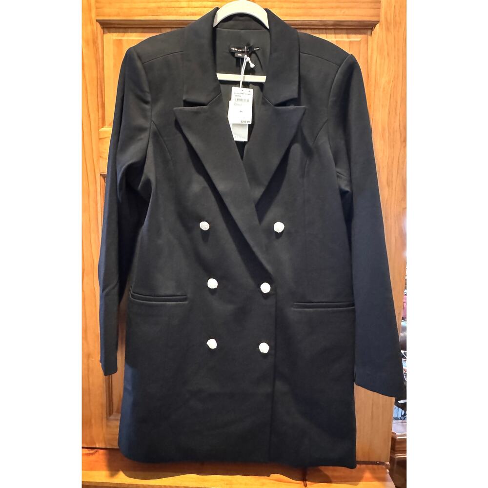 Good American Ponte Embellished Executive Blazer Minidress – Black Size 2XL NEW - Picture 3 of 6